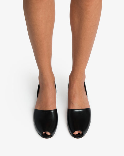 Padre Ballerina Black Leather