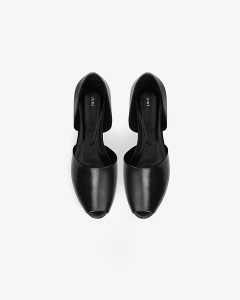 Padre Ballerina Black Leather