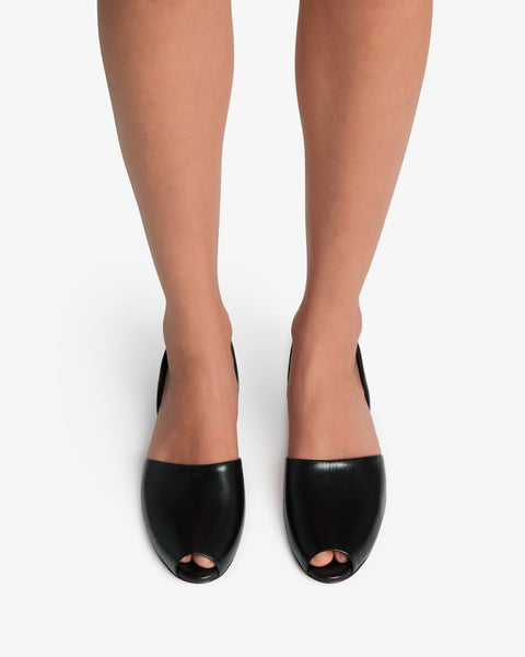 Padre Ballerina Black Leather