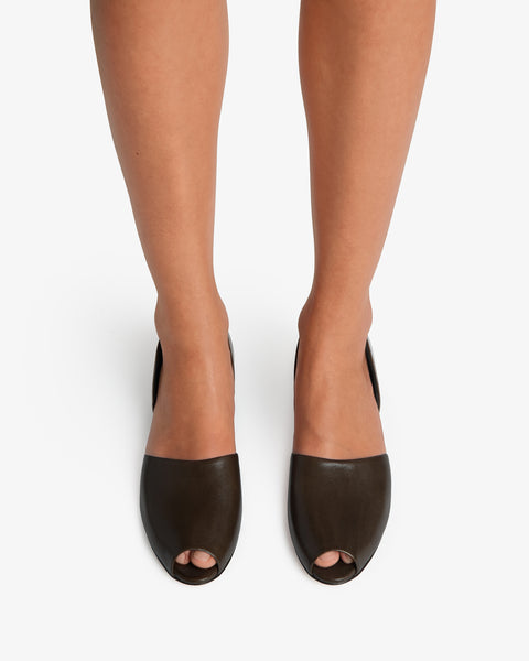 Padre Ballerina Mocha Leather
