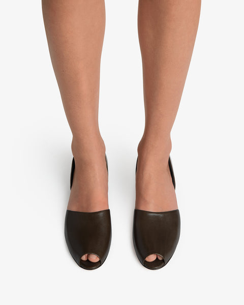 Padre Ballerina Mocha Leather