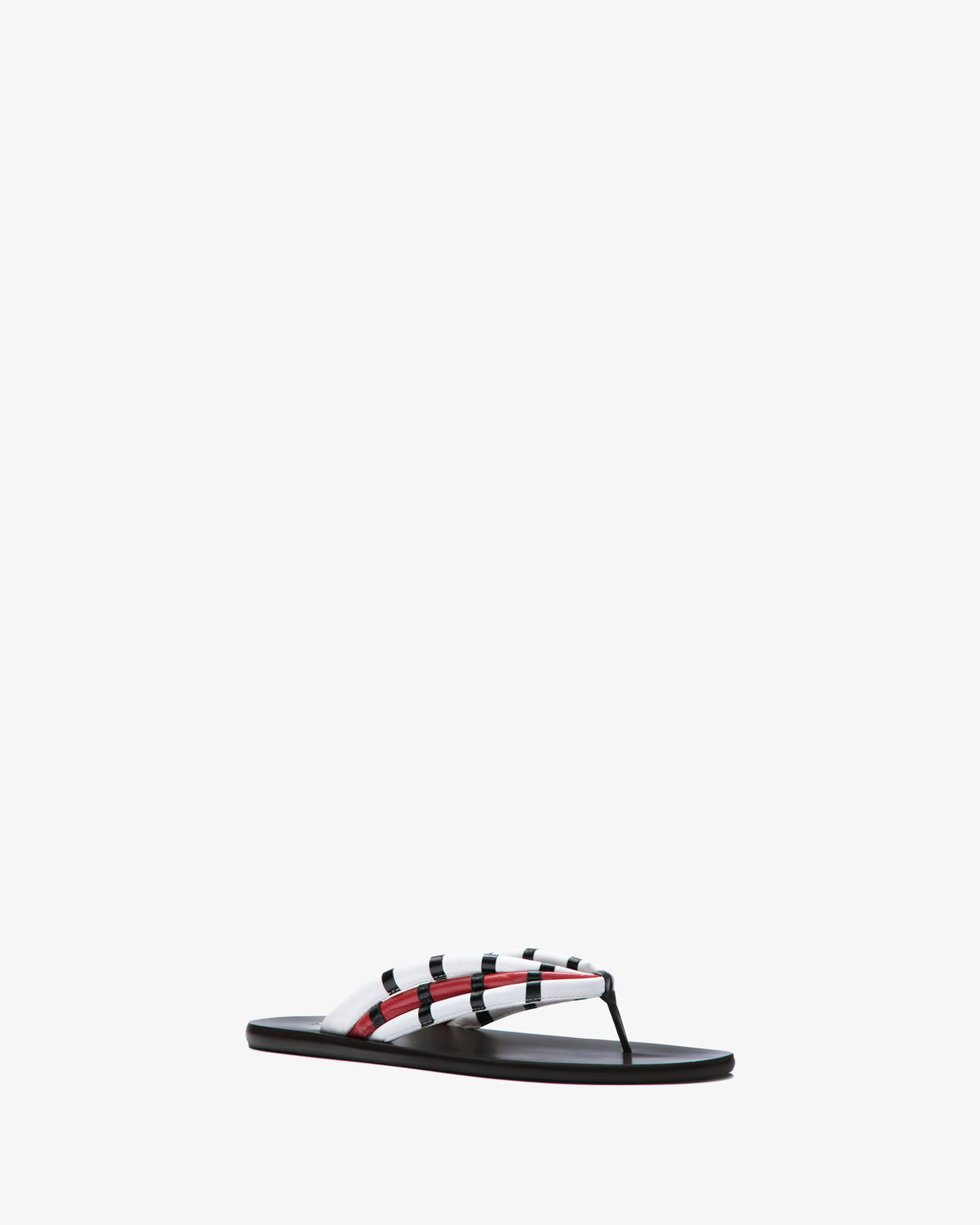 Path Flat Red and White Leather