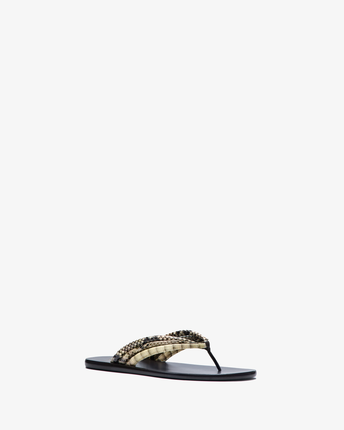 Path Flat Sand Python Leather