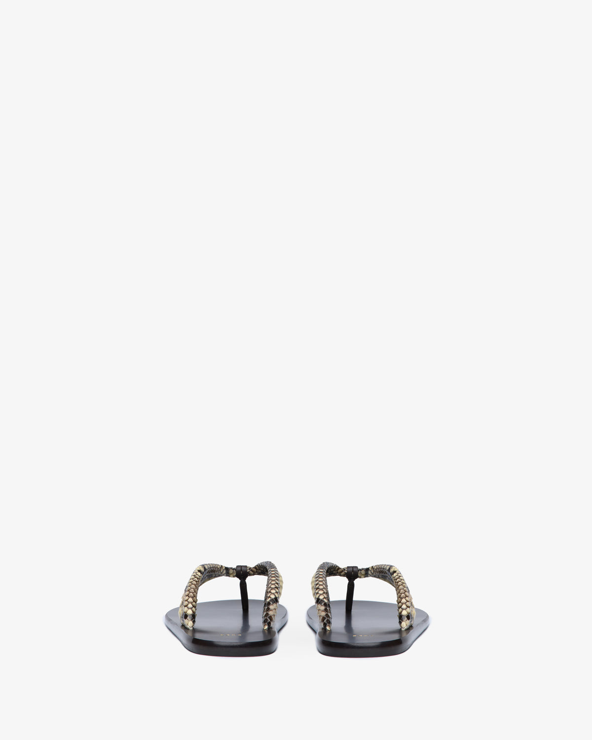 Path Flat Sand Python Leather