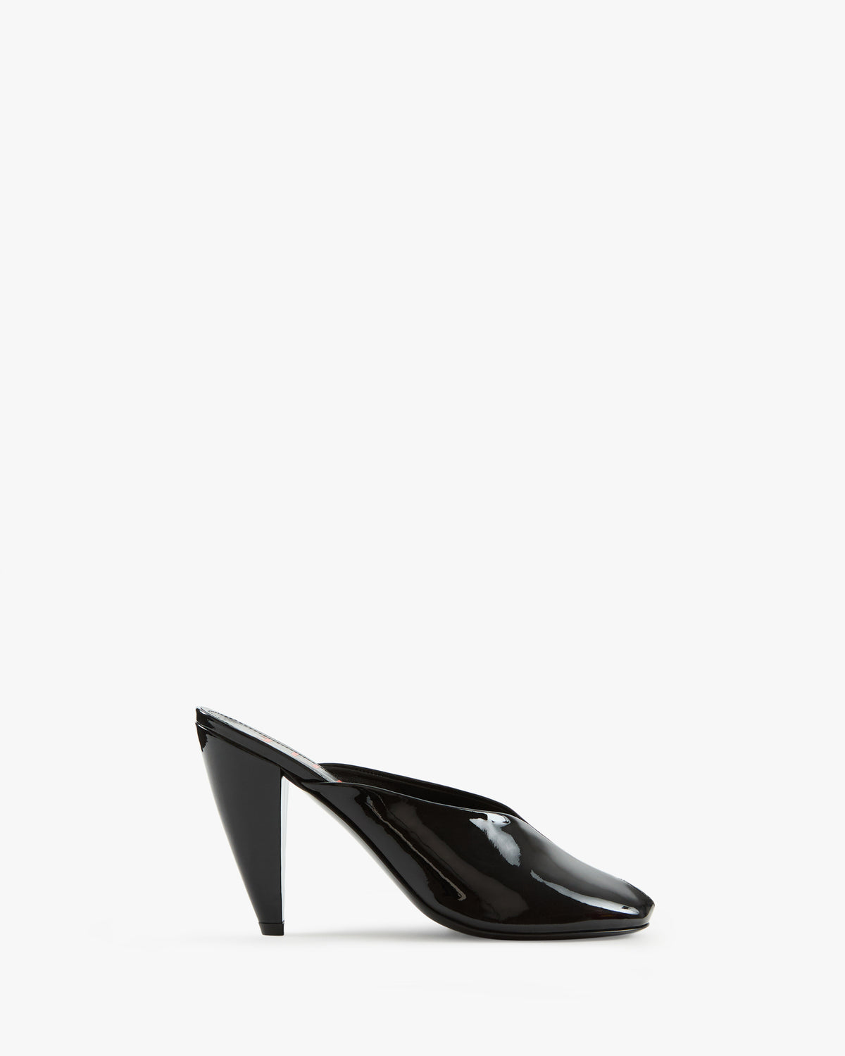 Paw Mule in Black Patent Leather