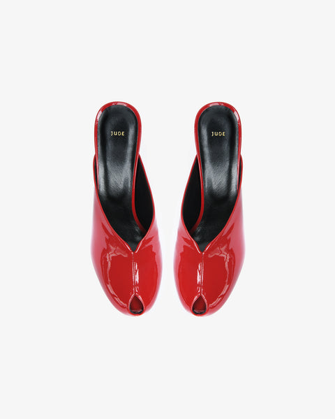 Paw Mule Red Patent Leather
