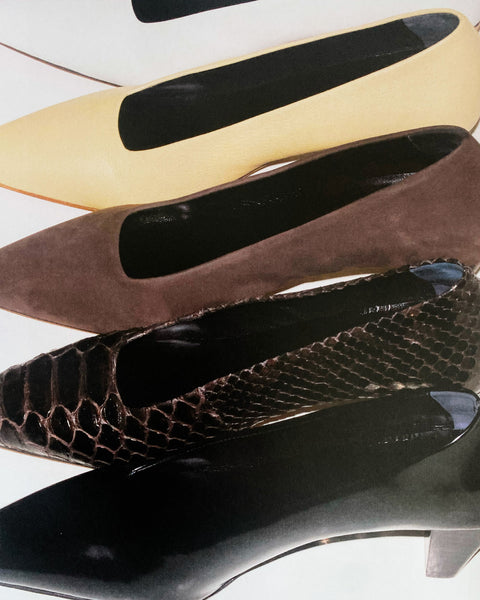 Bonnie Pump Black Brushed Leather