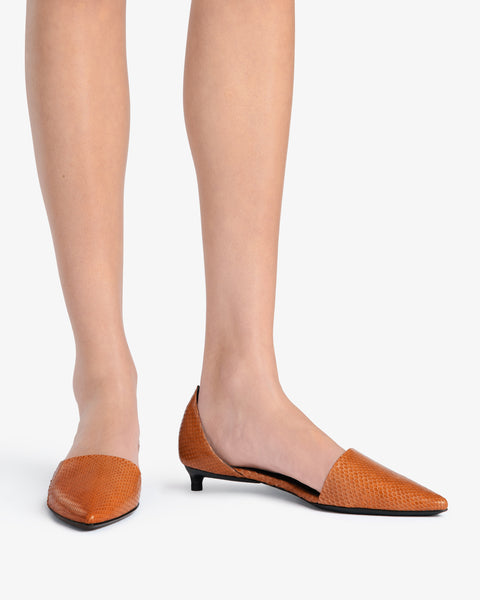 Pirrie Pump Tan Python Leather