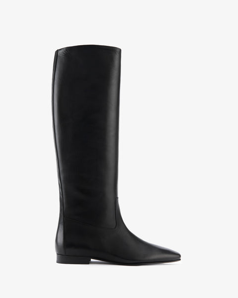 Ride Knee Boot Black Leather