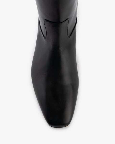 Ride Knee Boot Black Leather