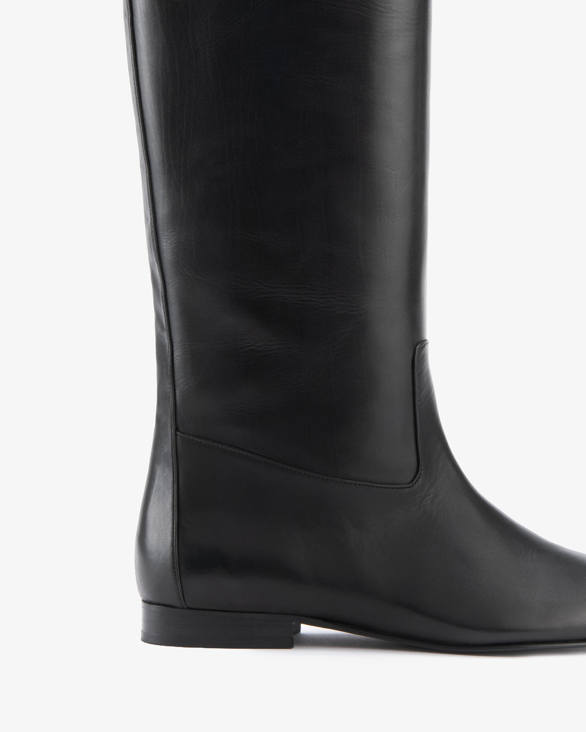Ride Knee Boot Black Leather