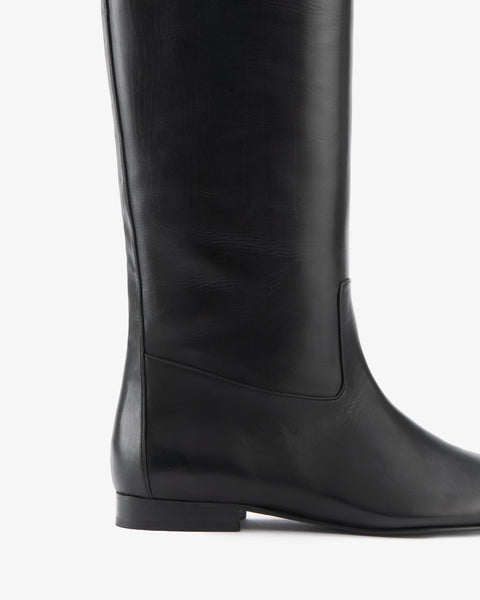 Ride Knee Boot Black Leather