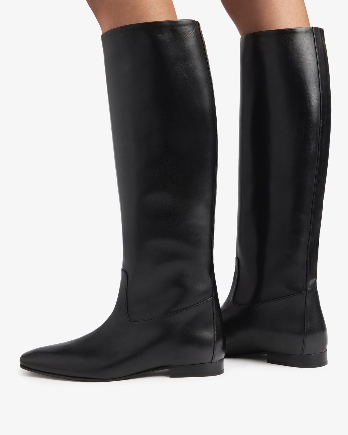 Ride Knee Boot Black Leather