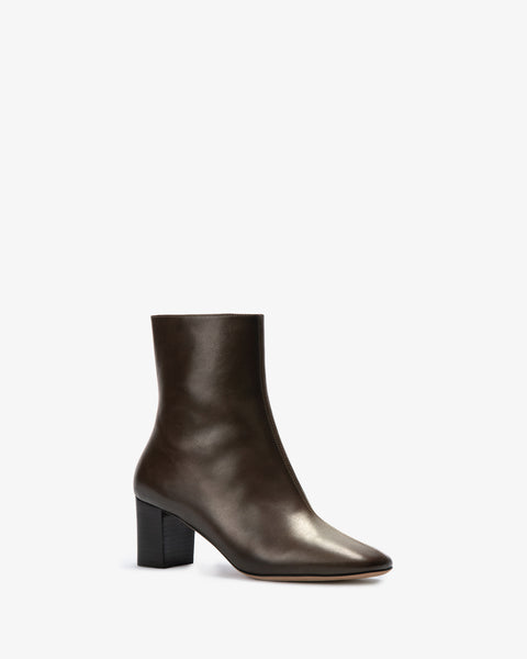 rook ankle boot in mocha leather - Second Image
