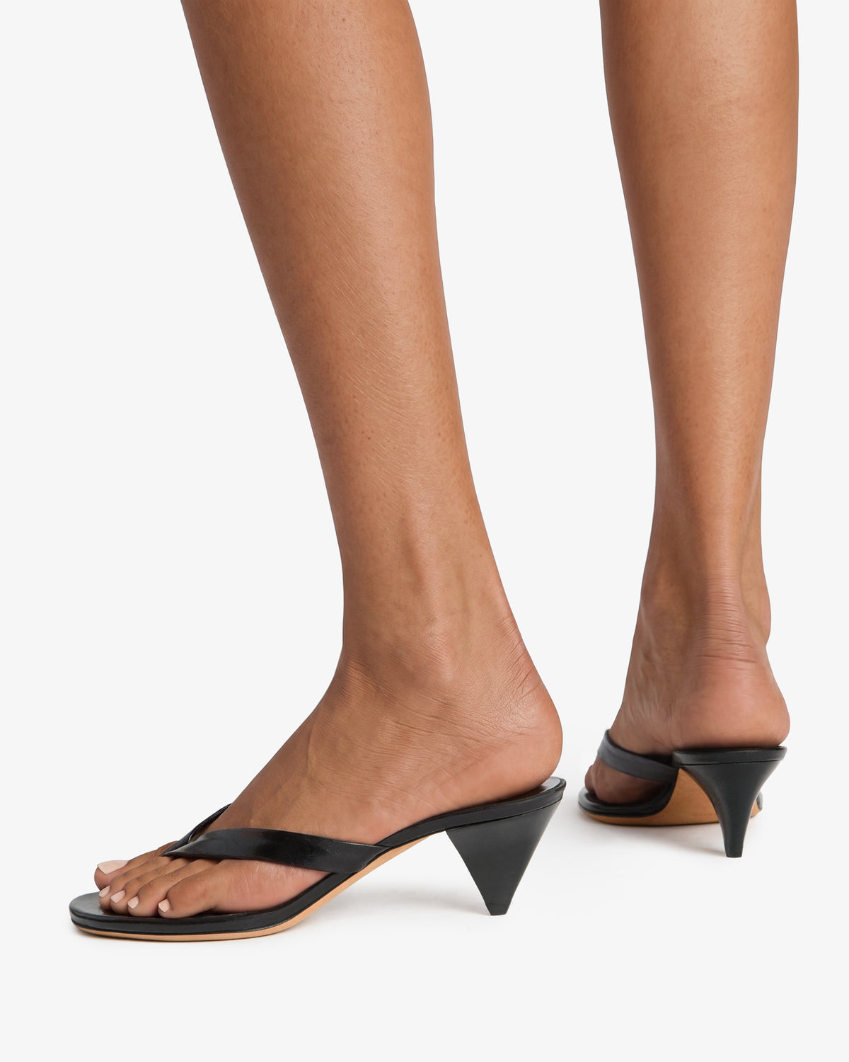 Rooty Sandal Black Leather