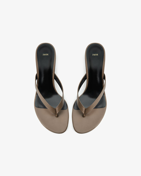 Rooty Sandal Clay Brown Leather