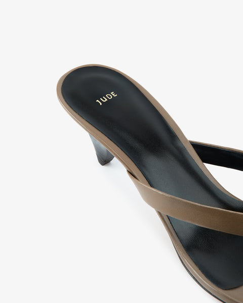 Rooty Sandal Clay Brown Leather