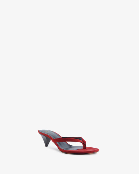 Rooty Sandal Red Nubuck Leather