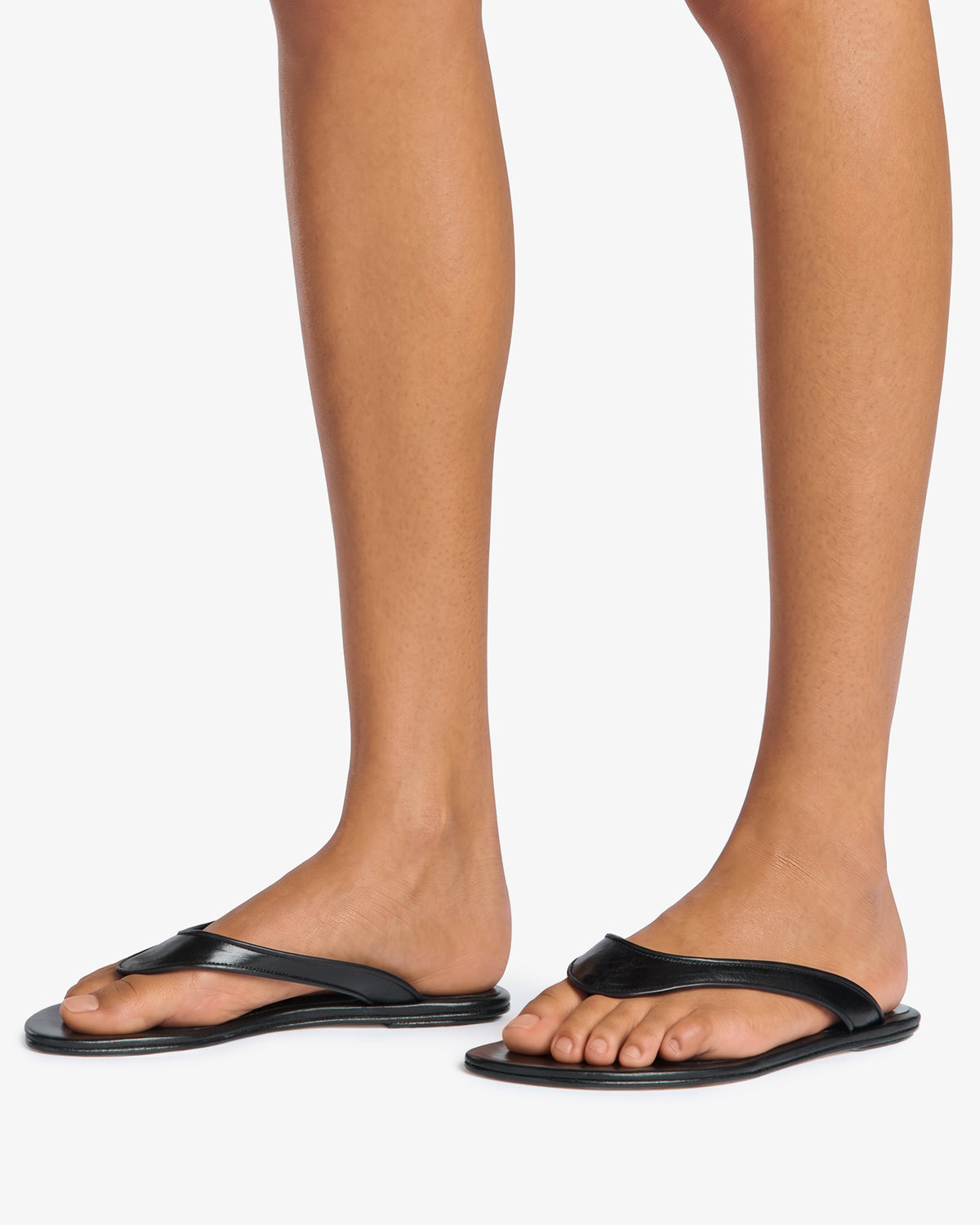 Rue Sandal Black Leather