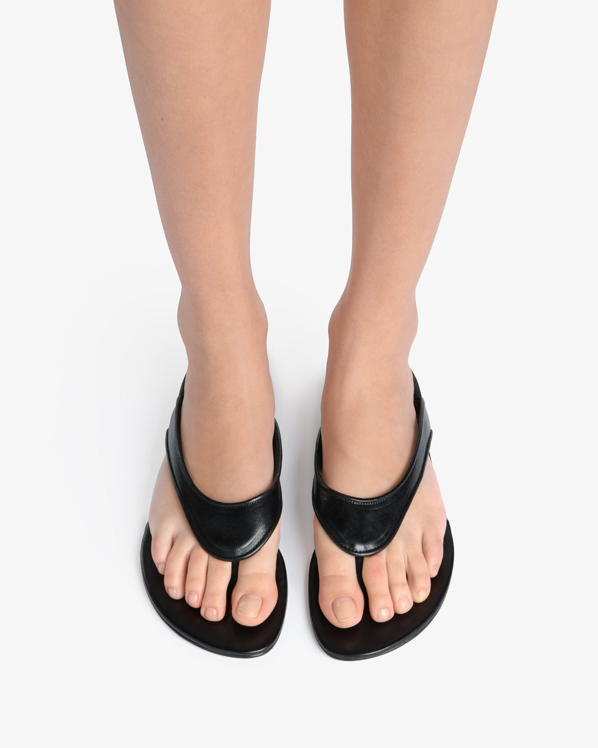 Rue Sandal Black Leather