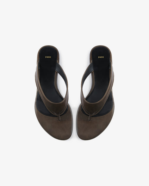 Rue Sandal Mocha Leather