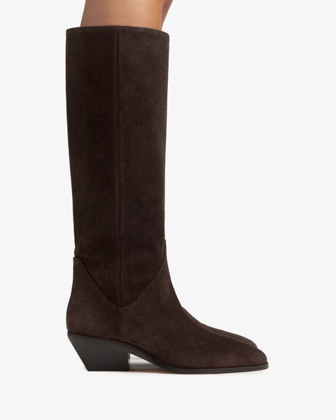 Saga Boot in Mocha Suede Leather