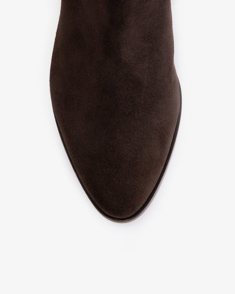 Saga Boot in Mocha Suede Leather