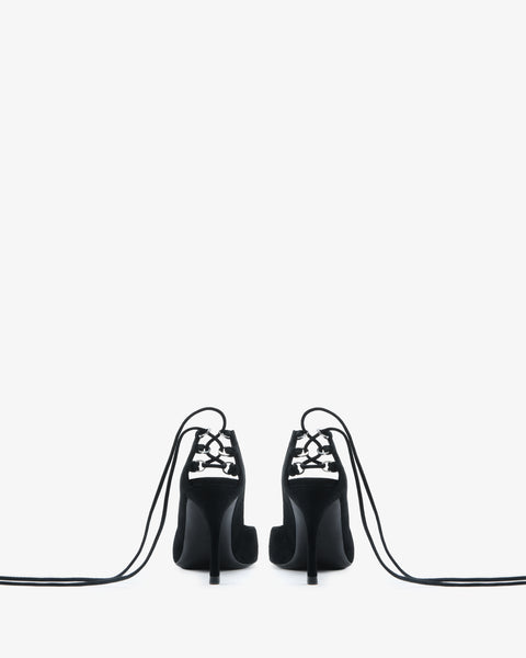 Scoop Pump Black Suede Leather