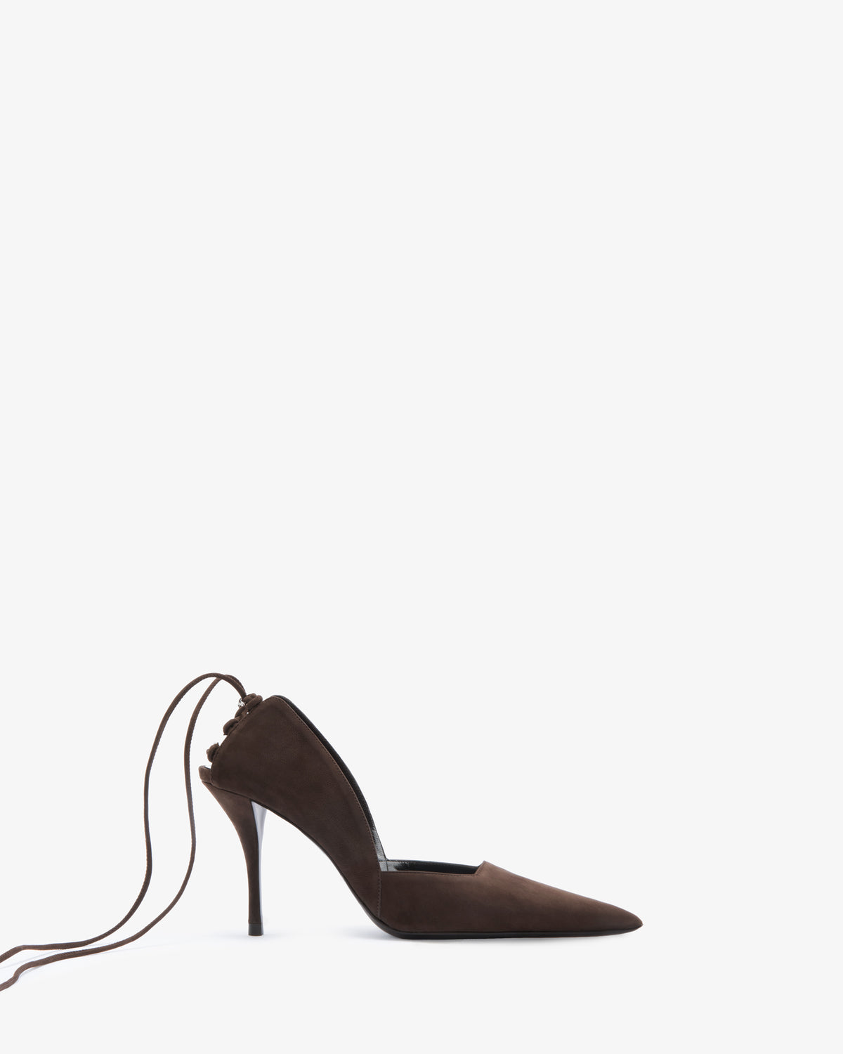 Scoop Pump Brown Nubuck Leather