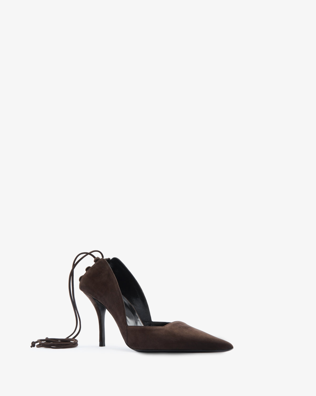 Scoop Pump Brown Nubuck Leather