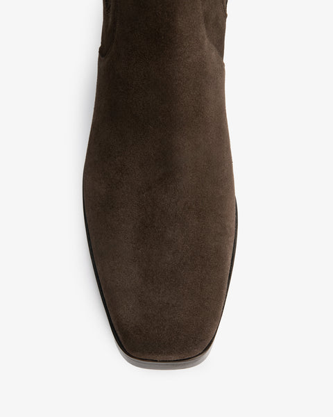 Smoke Ankle Boot Brown Suede Leather