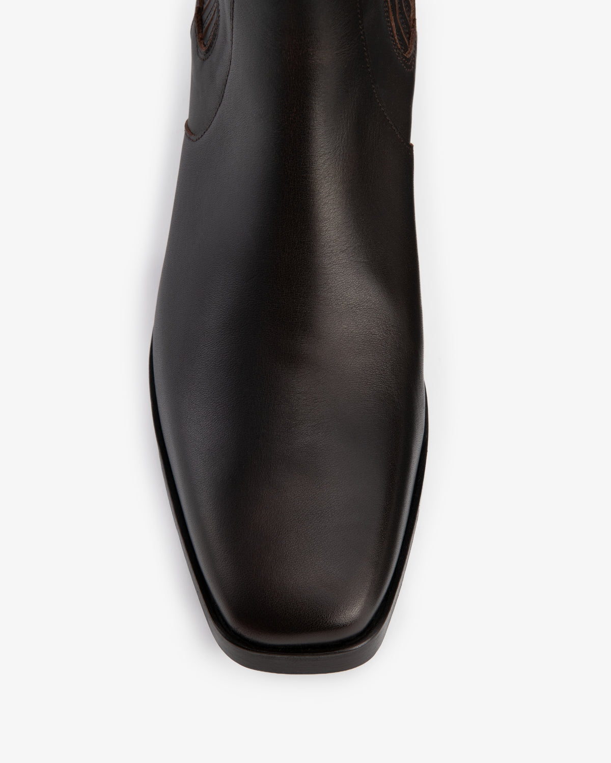 Smoke Ankle Boot Dark Brown Leather