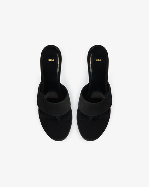 Snug Sandal Black Nubuck Leather