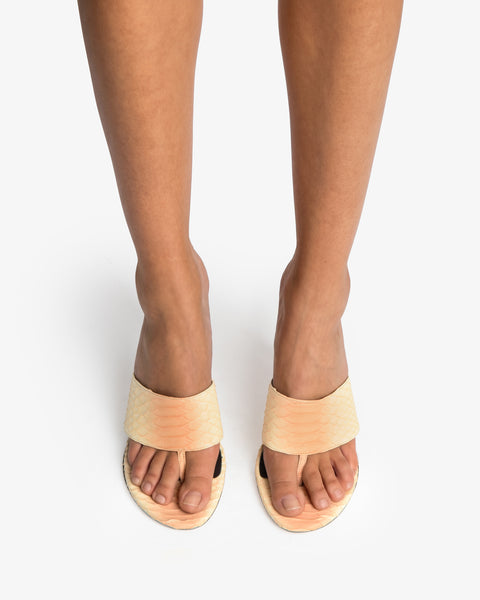 Snug Sandal Summer Ombre Python Leather