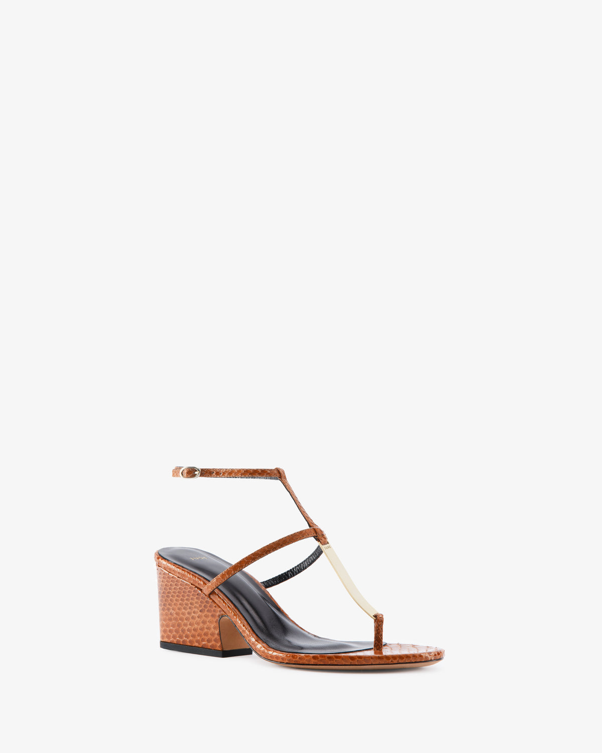 Solo Sandal Tan Python Leather