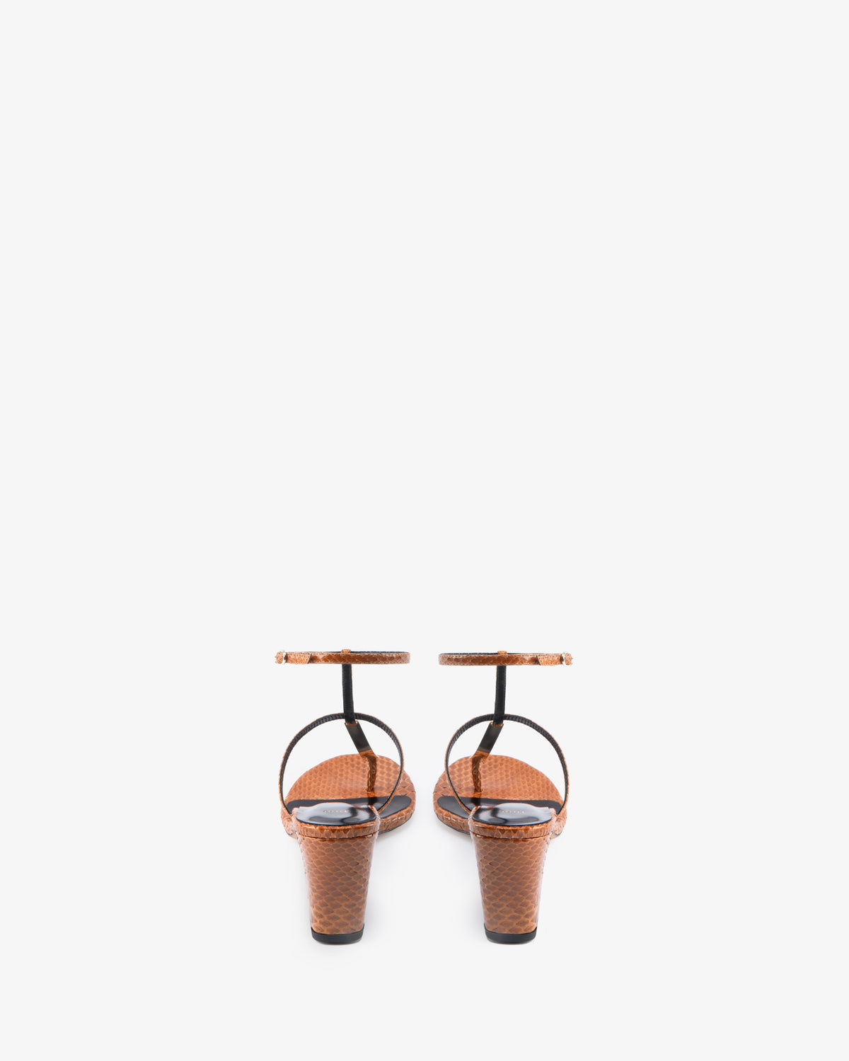Solo Sandal Tan Python Leather