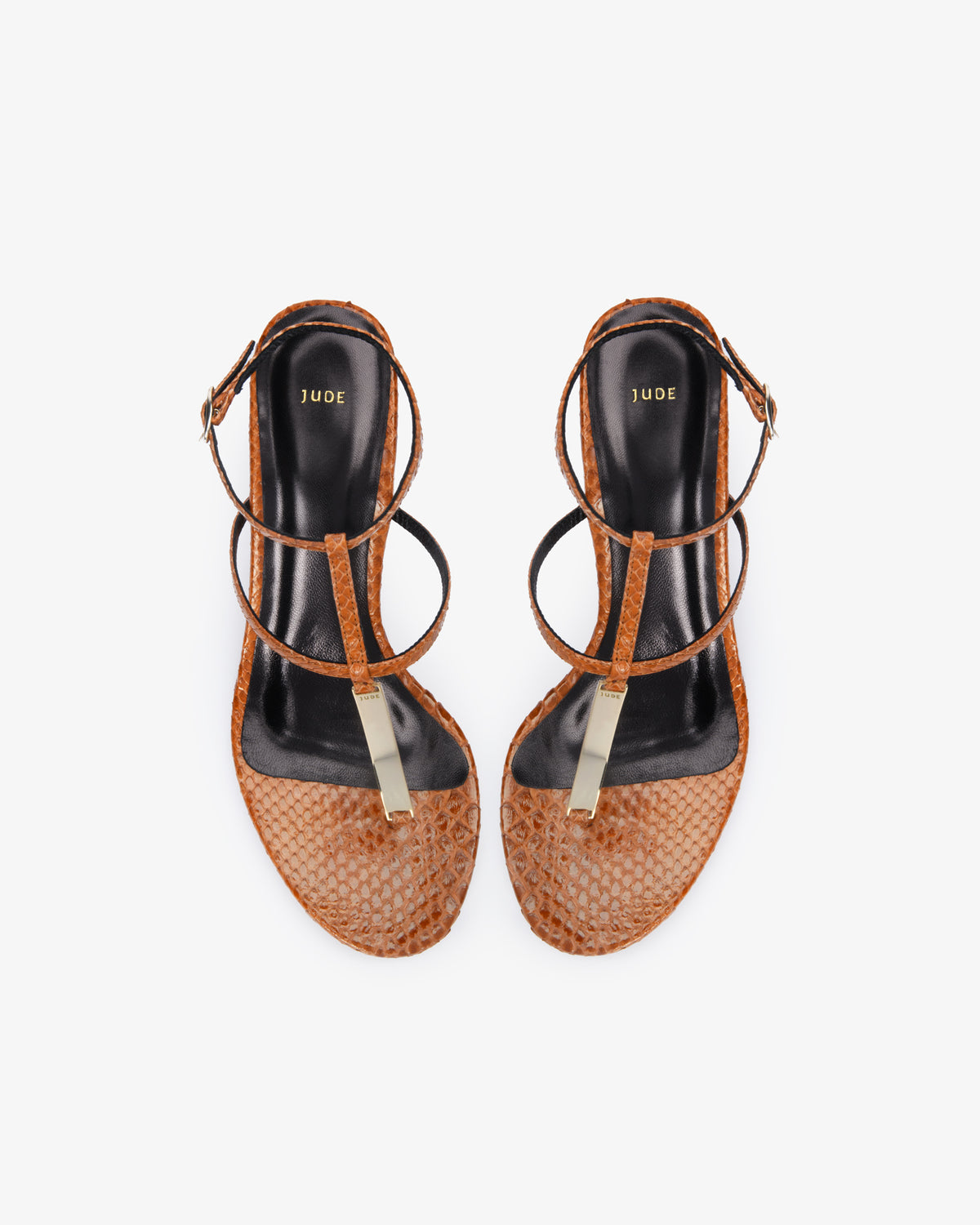 Solo Sandal Tan Python Leather