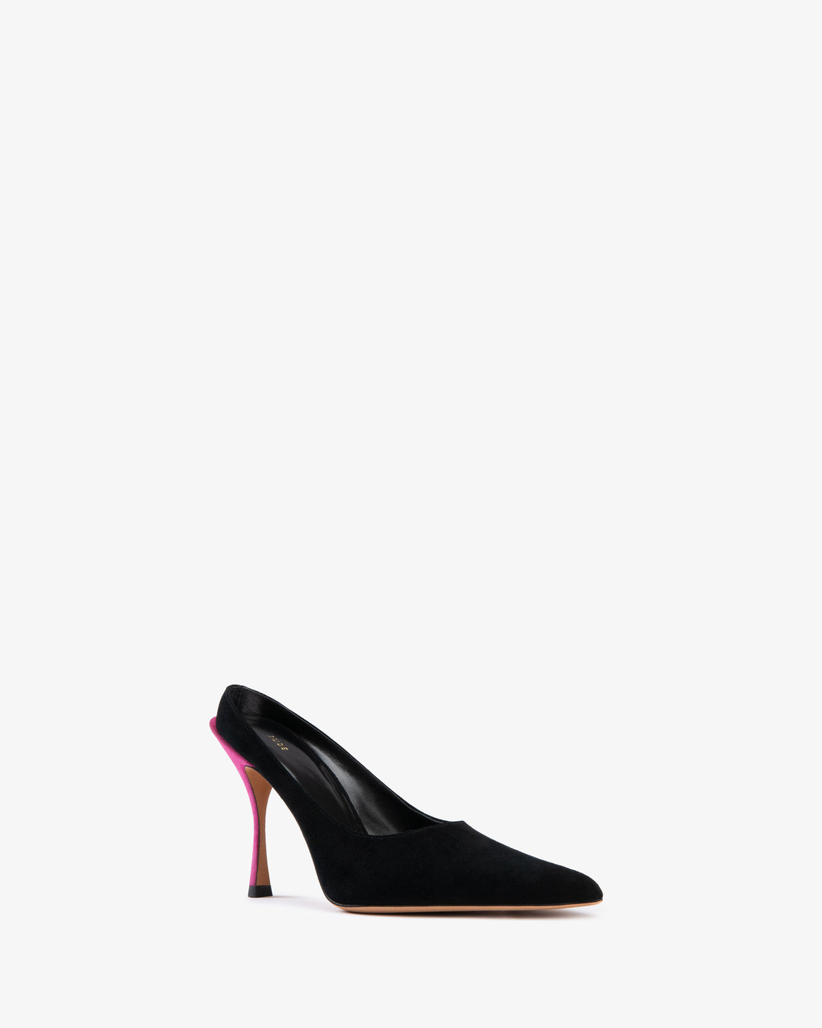 Strike Pump Black And Hot Pink Suede