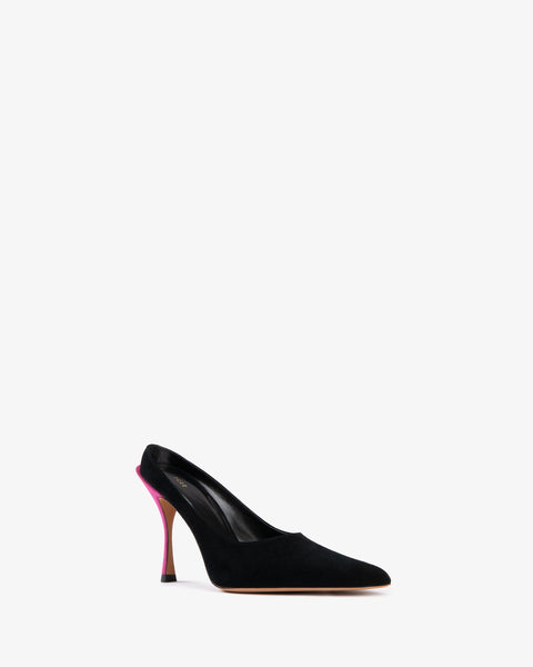 Strike Pump Black And Hot Pink Suede