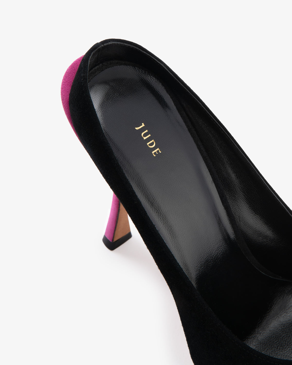Strike Pump Black And Hot Pink Suede