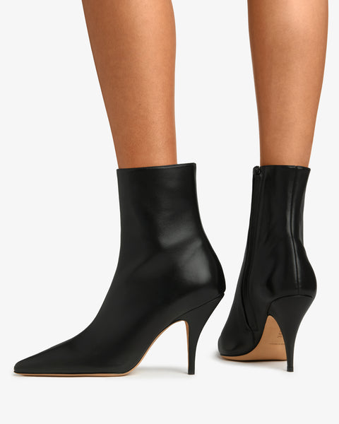 Theresa Ankle Boot Black Lamb Leather