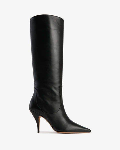 Theresa Knee Boot Black Nappa Leather