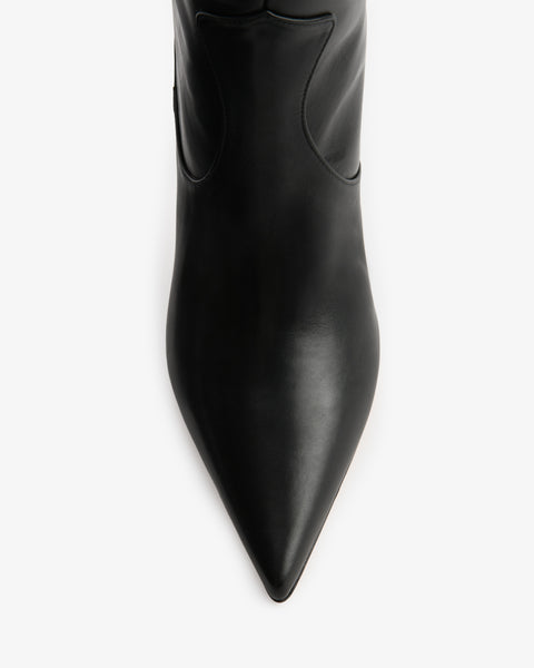 Theresa Knee Boot Black Nappa Leather