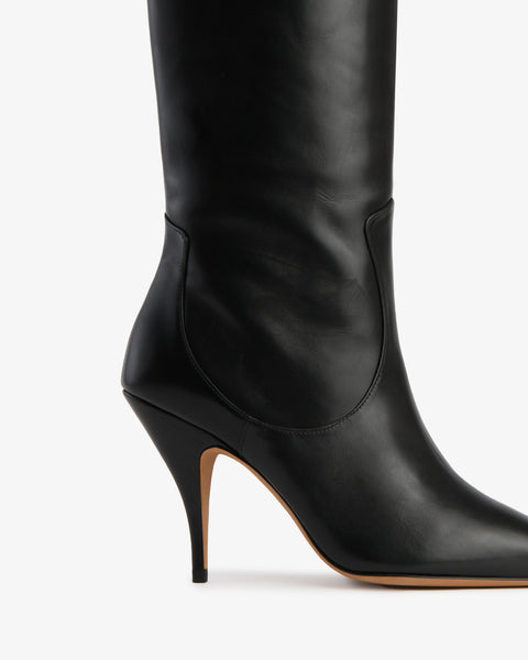 Theresa Knee Boot Black Nappa Leather