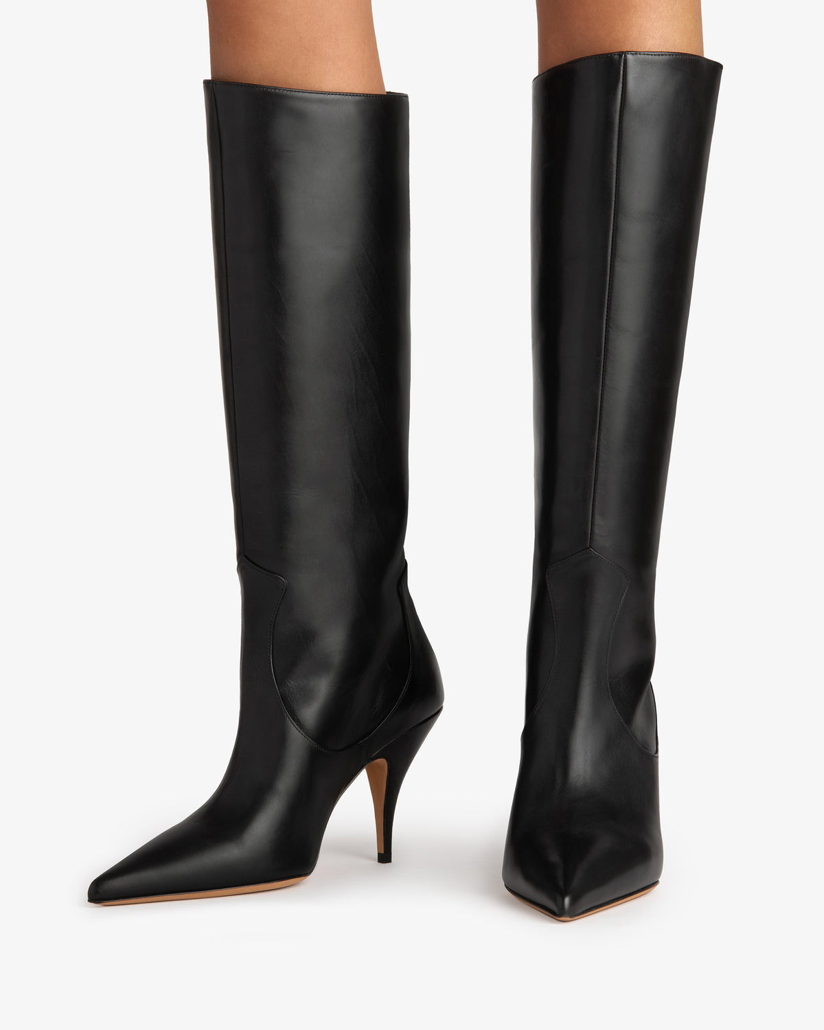 Theresa Knee Boot Black Nappa Leather