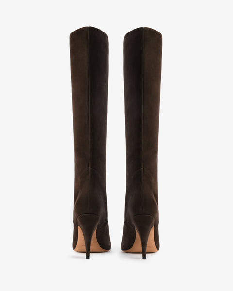 Theresa Knee Boot Brown Nubuck Leather