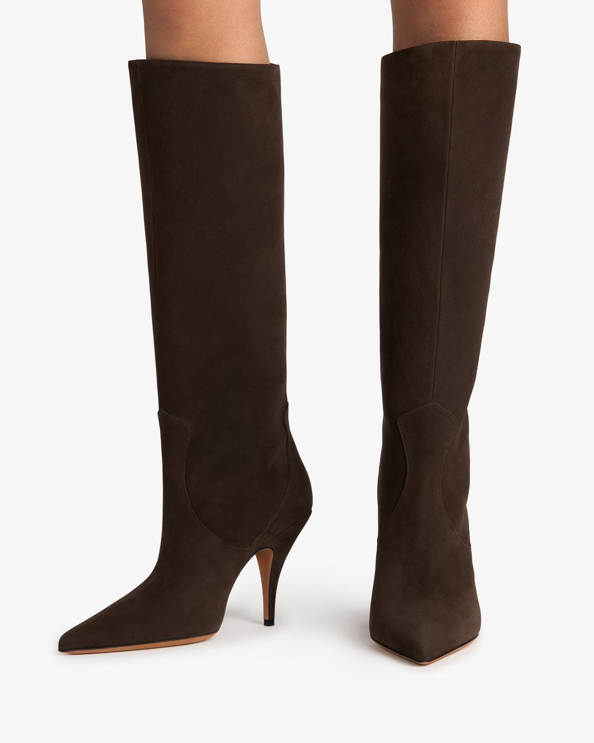 Theresa Knee Boot Brown Nubuck Leather