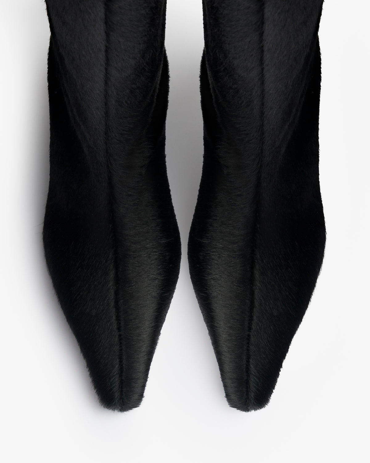 Cave Mid Calf Boot in Black Pony Leather Cave Mid Calf Boot in Black Pony Leather