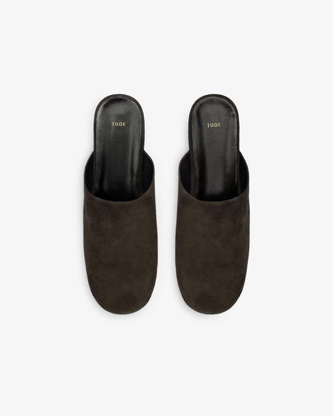 Floor Slide in Cacao suede leather