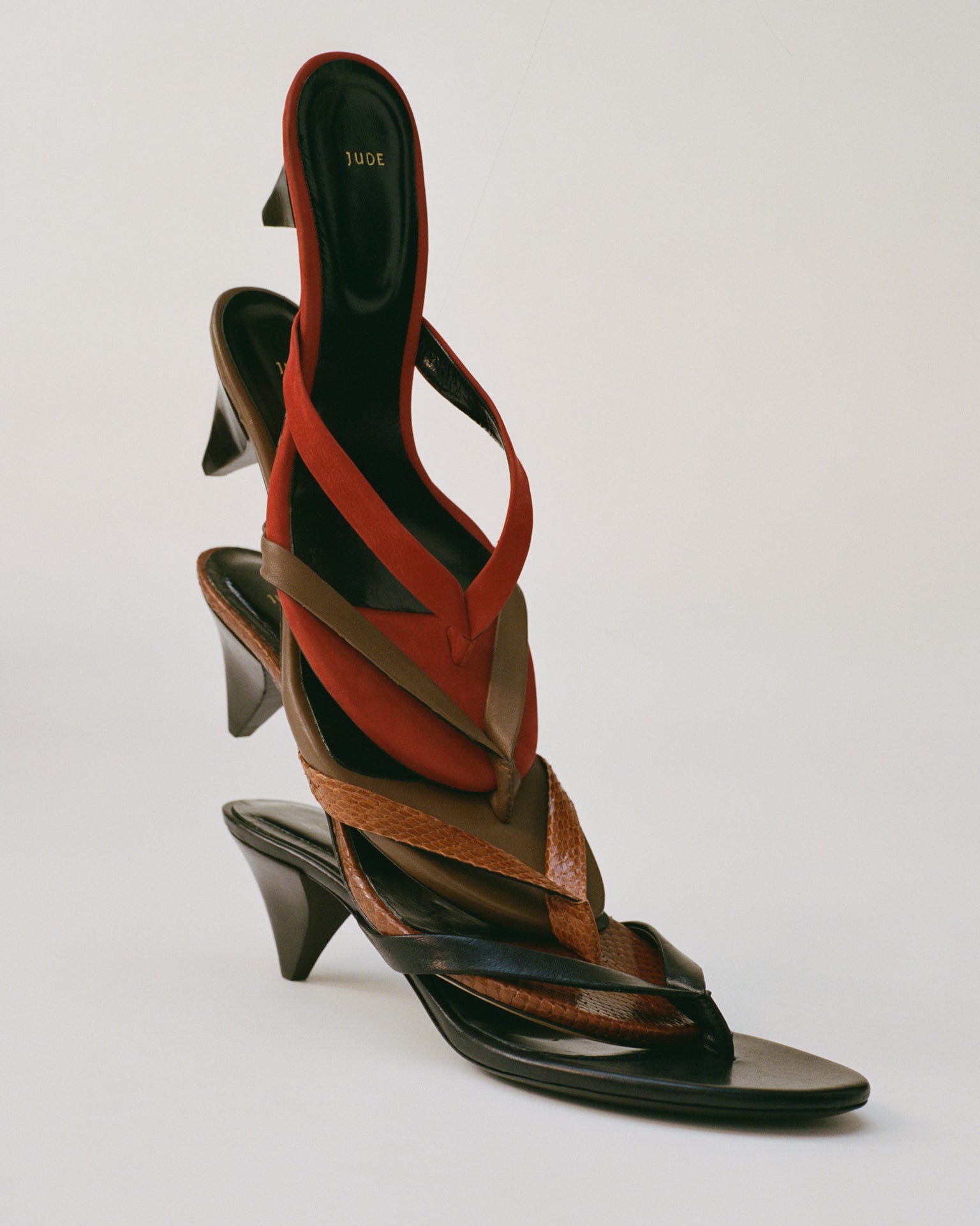 Rooty Sandal Tan Python Leather – JUDE